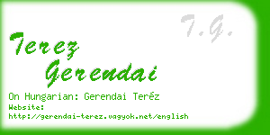 terez gerendai business card