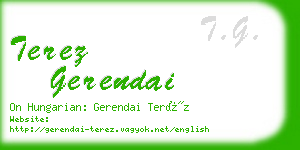 terez gerendai business card